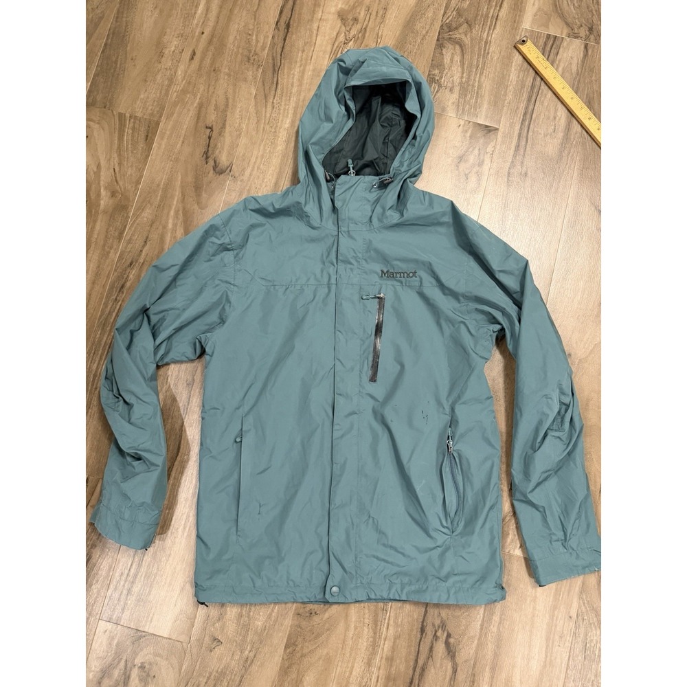 Marmot Castleton Component Jacket Mens Size Small Hooded Green SHELL ONLY